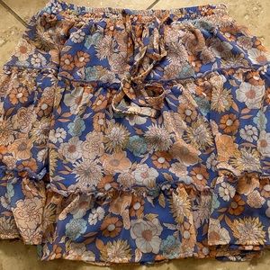 Perfect summer/ spring skirt. Blue sienna sky skirt with flowers